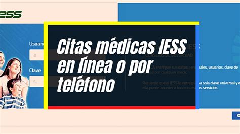 agendamiento iess citas médicas|Agendar Cita Médica IESS 